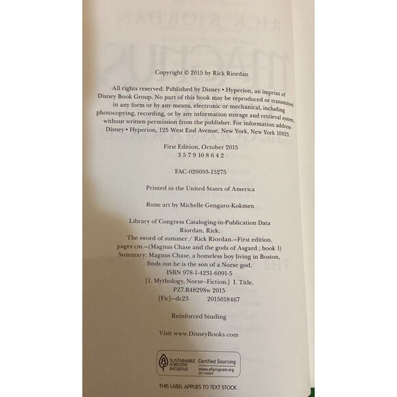 Magnus Chase & The Gods Of Asgard Books 1 & 2 Hardbacks By Rick Riordan VG - Picture 7 of 15